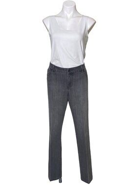 Chico’s Platinum Women's Gray Ultimate Fit Slim Leg Jeans, Size 2R (US 12)